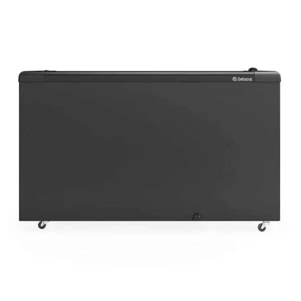 Freezer Plano Vidro Reto Deslizante - Expositor 395 Litros All Black Gelopar 220V