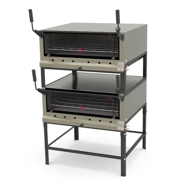 Forno Industrial Refratário Lastro Duplo Elétrico Prpe-860 Duplo Inox